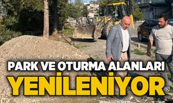 Atatürk Caddesi yenileniyor, park ve oturma alanları düzenleniyor