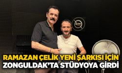 Ramazan Çelik yeni şarkısı için Zonguldak’ta stüdyoya girdi