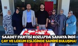 Saadet Partisi Kozlu’da sahaya indi: Çay ve lokum eşliğinde samimi buluşma!
