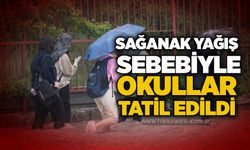 Sağanak yağış sebebiyle okullar tatil edildi