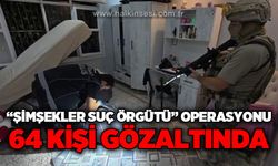 Şimşekler Suç Örgütü’ne 11 ilde operasyon: 97 şüpheliden 64’ü yakalandı