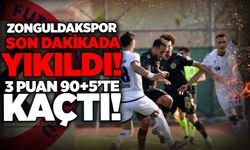 Zonguldakspor son dakikada yıkıldı! 3 puan 90+5’te kaçtı!..