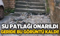 Su patlağı onarıldı, geride bu görüntü kaldı!