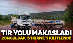Tır yolu makasladı: Zonguldak istikameti kilitlendi!