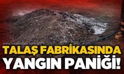 Talaş fabrikasında yangın paniği!