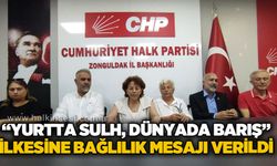 Yurtta Barış, Dünyada Barış" ilkesine bağlılık mesajı verildi