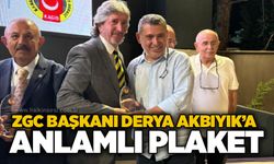 ZGC Başkanı Derya Akbıyık’a anlamlı plaket