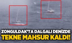 Zonguldak'ta denizde korku dolu anlar: Tekne dev dalgalar arasında güçlükle ilerledi!