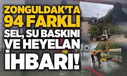 Zonguldak'ta kuvvetli yağışları nedeniyle 94 ihbar alındı