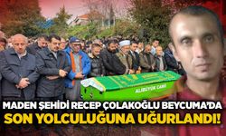 Maden Şehidi Recep Çolakoğlu Beycuma’da son yolculuğuna uğurlandı!