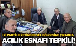 İYİ Parti heyetinden sel bölgesine çıkarma: Acılık esnafı tepkili!