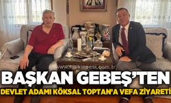 Başkan Satılmış Gebeş'ten Köksal Toptan'a ziyaret