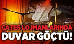 ÇATES Lojmanları'nda duvar göçtü!