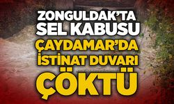 Zonguldak’ta sel kabusu: Çaydamar’da istinat duvarı çöktü