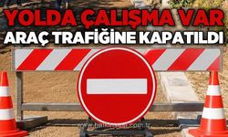 Yolda çalışma var: Araç trafiğine kapatıldı