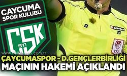 Çaycumaspor ile D. Gençlerbirliği maçının hakemi açıklandı!