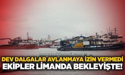 Dev dalgalar avlanmaya izin vermedi: Ekipler limanda bekleyişte!