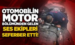 Otomobilin motor bölümünden gelen ses ekipleri seferber etti!