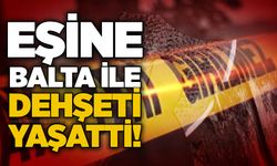 Eşine balta ile dehşeti yaşattı!