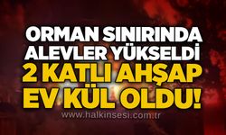 Orman sınırında alevler yükseldi: 2 Katlı ahşap ev kül oldu!