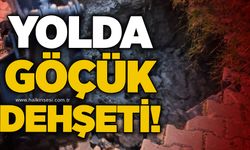 Yolda göçük dehşeti!