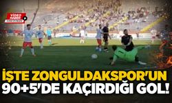 İşte Zonguldakspor'un 90+5'de kaçırdığı gol!..