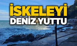 İskeleyi deniz yuttu