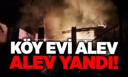 Köy evi alev alev yandı!