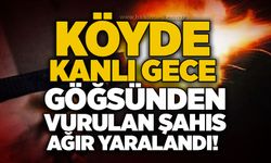 Köyde kanlı gece: Göğsünden vurulan şahıs ağır yaralandı!
