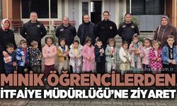 Minik öğrencilerden itfaiye müdürlüğüne anlamlı ziyaret