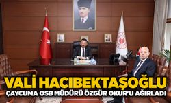 Vali Hacıbektaşoğlu Çaycuma OSB Müdürü Özgür Okur'u ağırladı