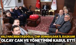 Vali Hacıbektaşoğlu, CHP Zonguldak İl Başkanı Olcay Can ve yönetimini kabul etti