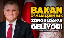 Gençlik ve Spor Bakanı Osman Aşkın Bak, Zonguldak’ta gençlerle buluşacak