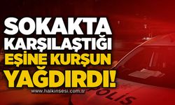 Sokakta karşılaştığı eşine kurşun yağdırdı!