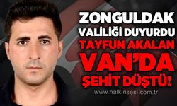 Zonguldak Valiliği'nden şehit polis memuru Tayfun Akalan için başsağlığı mesajı