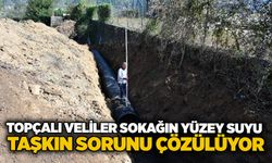 Topçalı Veliler Sokağın yüzey suyu taşkın sorunu çözülüyor