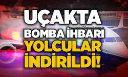 Uçakta bomba ihbarı: Yolcular indirildi!