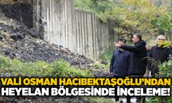 Vali Osman Hacıbektaşoğlu’ndan heyelan bölgesinde inceleme!