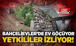 Bahçelievler’de ev göçüyor, yetkililer izliyor!