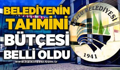Belediyenin tahmini bütçesi belli oldu