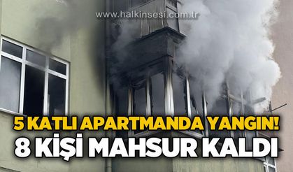 5 katlı apartmanda yangın: 8 kişi mahsur kaldı