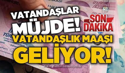 Vatandaşlar müjde: Vatandaşlık maaşı geliyor!