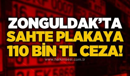 Zonguldak'ta sahte plakaya 110 bin TL ceza!