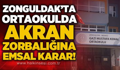 Gazi Mustafa Kemal Ortaokulu'nda akran zorbalığına emsal karar!