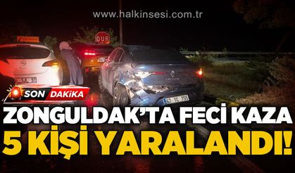 Zonguldak yolunda feci kaza: 5 yaralı