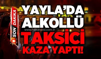 Yayla'da alkollü olduğu öne sürülen taksici kaza yaptı: 1 yaralı
