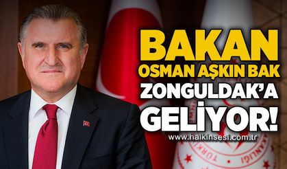 Gençlik ve Spor Bakanı Osman Aşkın Bak, Zonguldak’ta gençlerle buluşacak