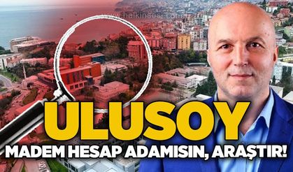 Ulusoy, madem hesap adamısın araştır!