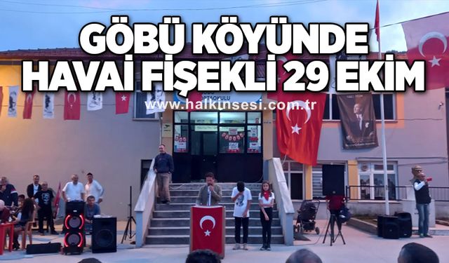 Göbü köyünde havai fişekli 29 Ekim kutlaması