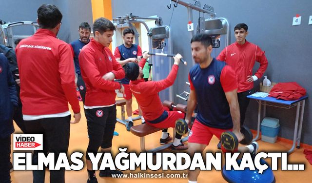 Elmas yağmurdan kaçtı!